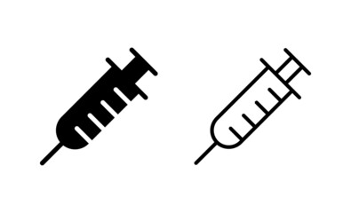 Syringe icon vector. injection sign and symbol.vaccine icon