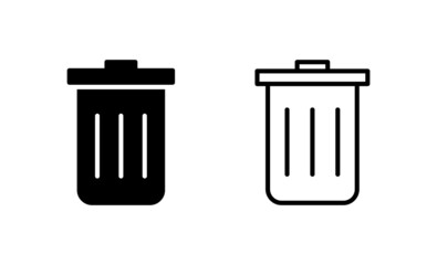Trash icon vector. trash can icon. delete sign and symbol.