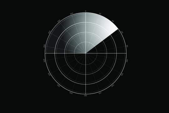 radar screen isolated on white