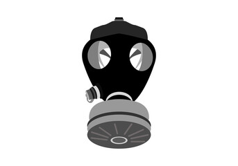 Máscara de protección contra armas químicas o biológicas. Guerra química o biológica. Máscara antigás