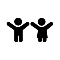 Child Icon in trendy flat style isolated on grey background. Children symbol for your web site design, logo, app, UI. Vector illustration.