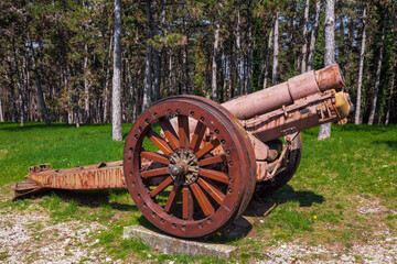 Old World War One Canons Close Up 