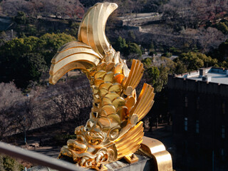 大阪城の金のシャチホコ