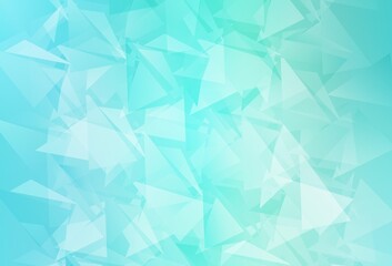 Light Green vector triangle mosaic background.