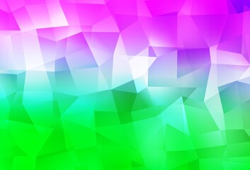 Obraz premium Light Pink, Green vector polygon abstract background.