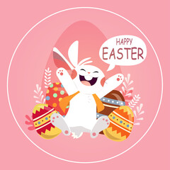 Easter Bunny(pink background)
