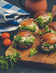 Small, delicious, cheese and parsley pastry