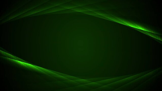 Glowing green laser lines abstract hi-tech motion background. Seamless looping. Video animation Ultra HD 4K 3840x2160