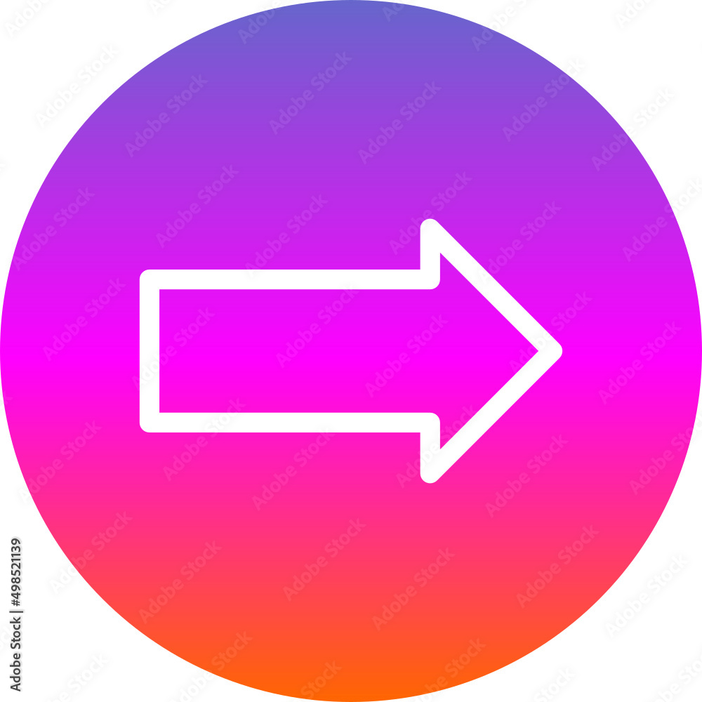 Poster turn right icon