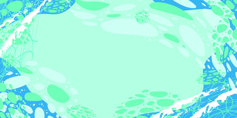 Naklejka na ściany i meble Abstract vector trendy background in blue and green colors