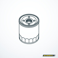 Vector oil filter icon