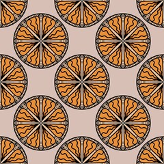 Summer fruit seamless lemon orange pattern for textiles and packaging and gifts and cards and linens and kids