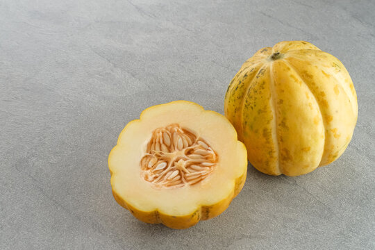 Blewah, Cantaloupe or Cucumis melo, a type of melon in Indonesia, often used as a refreshing drink in the month of Ramadhan.
