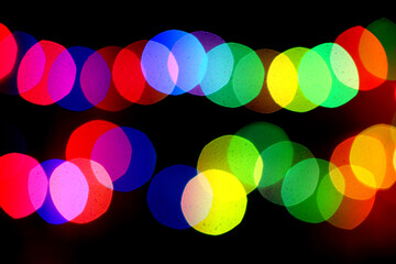 Colorful abstract background circle lights bokeh