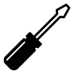 Screwdriver Flat Icon Isolated On White Background