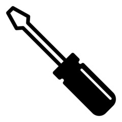 Screwdriver Flat Icon Isolated On White Background
