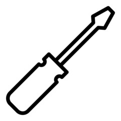 Screwdriver Flat Icon Isolated On White Background