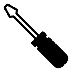 Screwdriver Flat Icon Isolated On White Background