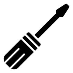 Screwdriver Flat Icon Isolated On White Background