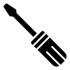 Screwdriver Flat Icon Isolated On White Background