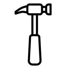 Hammer  Flat Icon Isolated On White Background