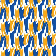 Ukraine seamless vector background in Ukrainian national colors blue yellow. Repeating pattern. Vector.