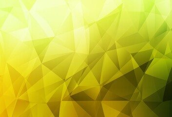Light Green, Yellow vector abstract mosaic background.