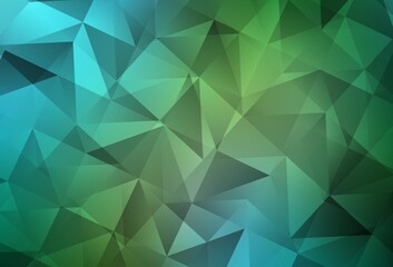Light Blue, Green vector abstract mosaic background.