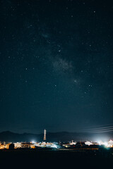 Fototapeta na wymiar starry sky over the city