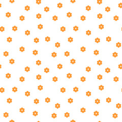 Cute seamless vector pattern with flowers. Small colorful flowers with white background for fashoin print or gift wrapper