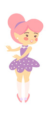 Cute Cartoon Childish Fairy Characters. Vector illustration