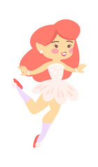Cute Cartoon Childish Fairy Characters. Vector illustration