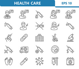 Healthcare Icons. Health Care, Medical, Hospital Icon.