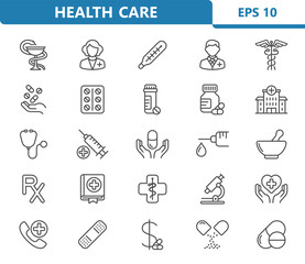 Healthcare Icons. Health Care, Medical, Hospital Icon.