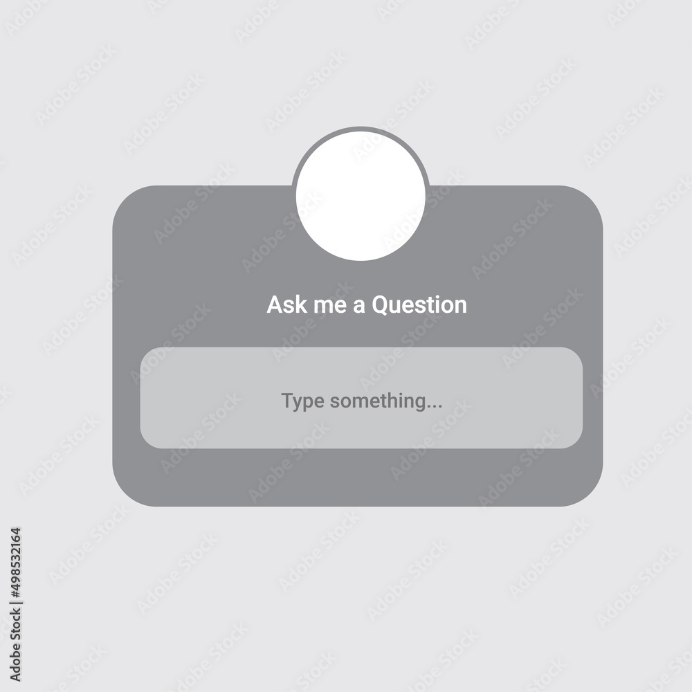 Fototapete vector illustration ask me a question. instagram faq, question answer concept. ui ux design, instagr