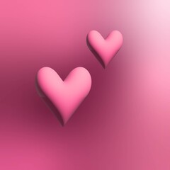 3d pink heart symbol of love, volumetric realistic vector 3d render with glossy icon for festive decoration