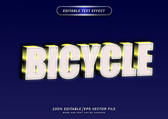 Luxury bold bicycle text editable effect