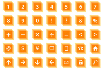 アイコン ボタン リンク 番号 数字 絵文字 記号