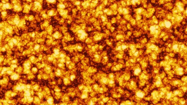Bright, looping fire and lava animation. top view. Looped 3D animation