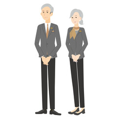 コンシェルジュに転職をしたシニアの男女