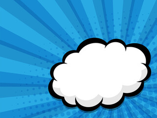 comic book pop art with blank speech bubble for background cover presentation vector illustration