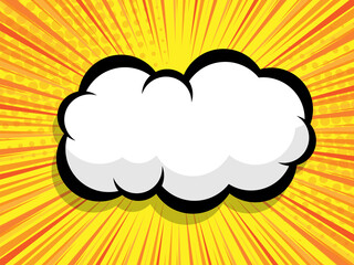 comic book pop art with blank speech bubble for background cover presentation vector illustration