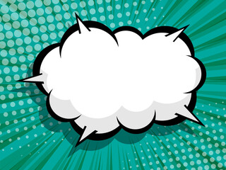 comic book pop art with blank speech bubble for background cover presentation vector illustration