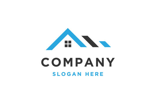 Rooftop house logo template vector illustration.