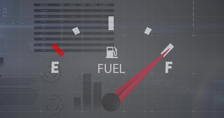 Image of data processing over car panel