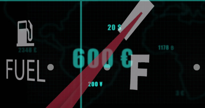 Image of data processing over car panel