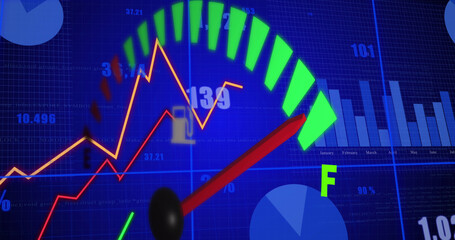 Image of data processing over car panel