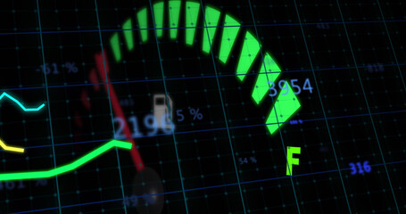 Image of data processing over car panel