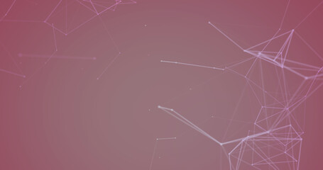 Image of network of plexus connections on red background