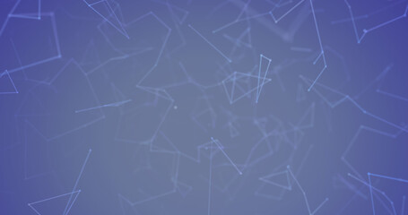 Digital image of network of connections floating against blue gradient background